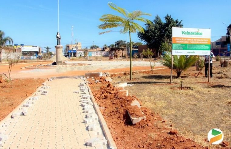 OBRAS NA PRAÇA MADRE PAULINA ESTÃO AVANÇADAS
